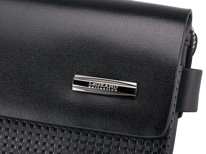 Мужская барсетка - клатч из натуральной кожи LeGRAND collection 136-1 Black чёрная, Цвет: Черный, фото , изображение 8