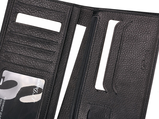 Кожаное мужское портмоне S.T. Dupont 4-452 чёрный, фото , изображение 5
