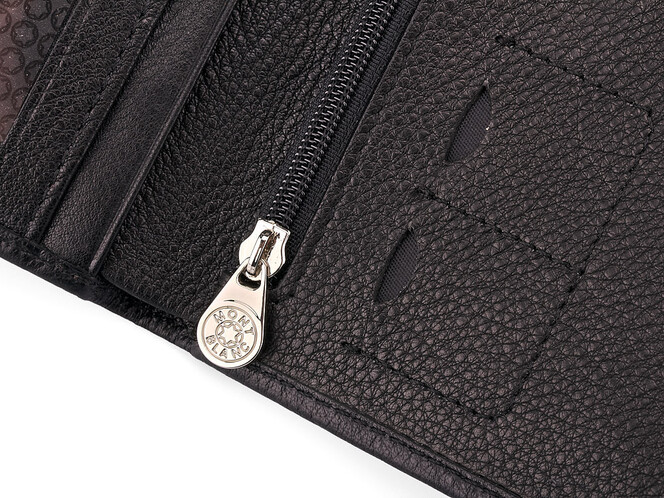 Мужское портмоне из натуральной кожи Мont Blanc 2799 чёрный, фото , изображение 7