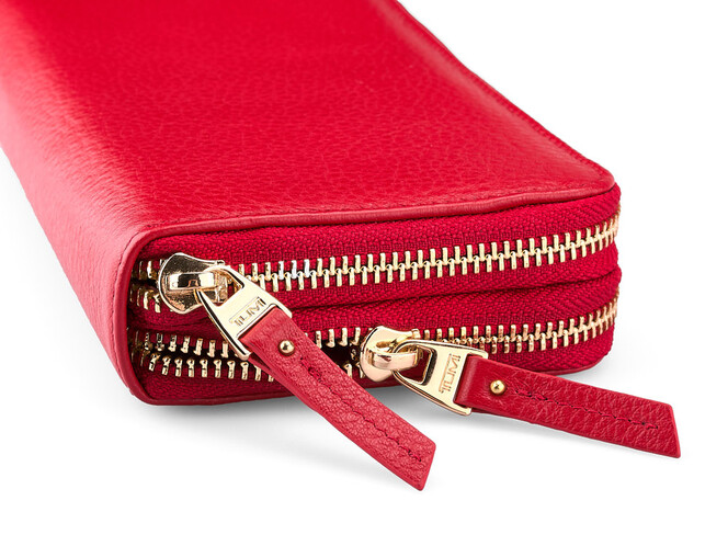 Женский кошелек - клатч из натуральной кожи TUMI 1052 E Red красный, Цвет: Красный, фото , изображение 5