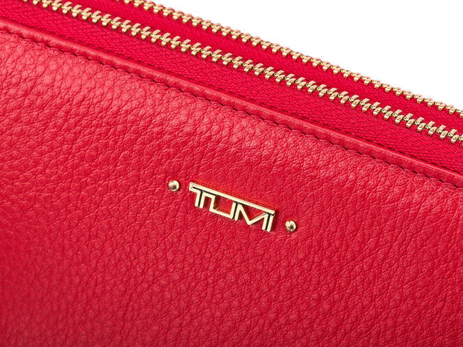 Женский кошелек - клатч из натуральной кожи TUMI 1052 E Red красный, Цвет: Красный, фото , изображение 6