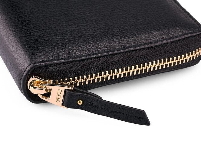 Кожаный женский кошелек  TUMI 1053 A Black чёрный, Цвет: Черный, фото , изображение 6