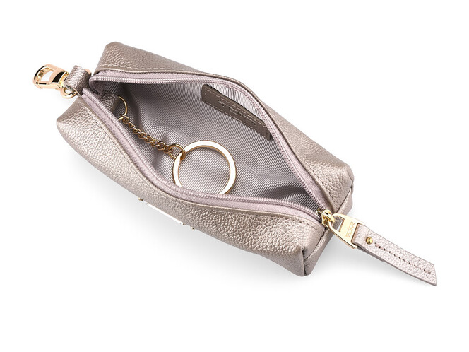 Женская ключница из натуральной кожи TUMI 1054 T Silver серебристая, Цвет: Серебристый, фото , изображение 2