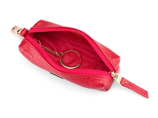 Женская ключница из натуральной кожи TUMI 1054 E Red красная, Цвет: Красный, фото , изображение 2