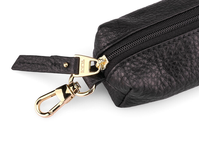 Женская ключница из натуральной кожи TUMI 1054 A Black чёрная, Цвет: Черный, фото , изображение 4