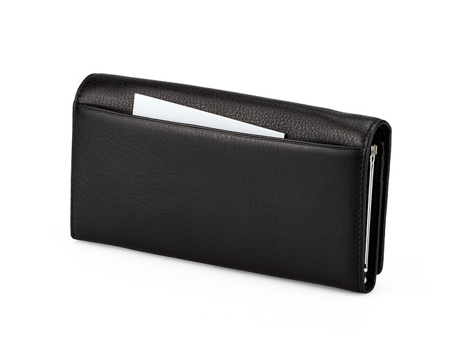 Шкіряний жіночий гаманець Salvatore Ferragamo 8084 A Black чорний, Колір: Чорний, фото , зображення 4