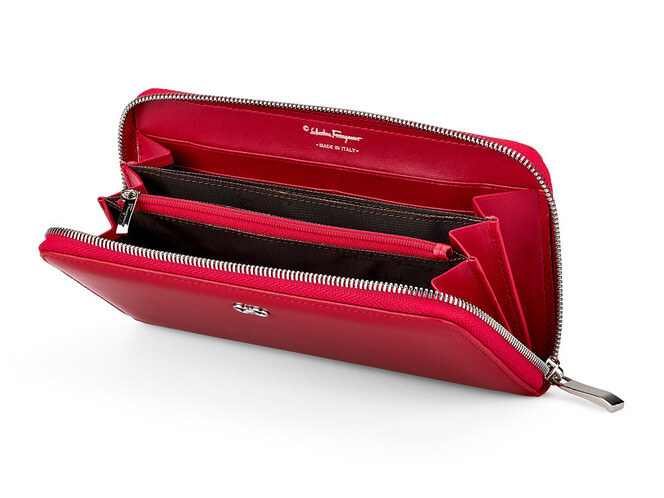 Женский кошелек - клатч из натуральной кожи Salvatore Ferragamo 8081 E Red красный, Цвет: Красный, фото , изображение 2