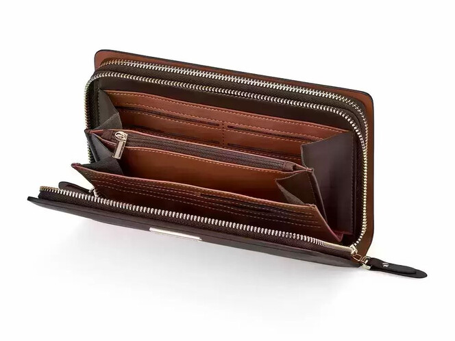 Кожаный мужской клатч LeGRAND collection 2026-2 коричневый, фото , изображение 3
