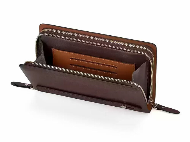 Кожаный мужской клатч LeGRAND collection 2026-2 коричневый, фото , изображение 5