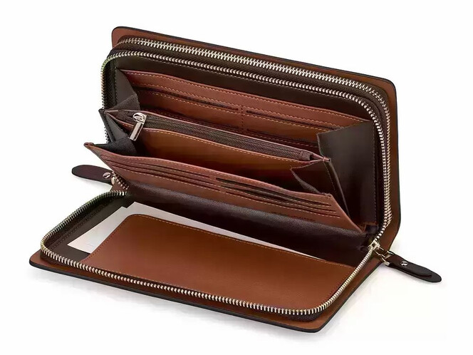 Кожаный мужской клатч LeGRAND collection 2026-2 коричневый, фото , изображение 2