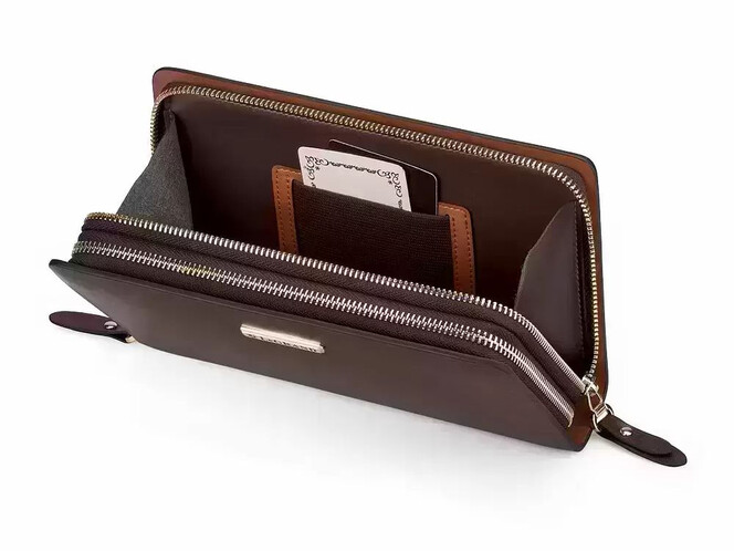 Кожаный мужской клатч LeGRAND collection 2026-2 коричневый, фото , изображение 4