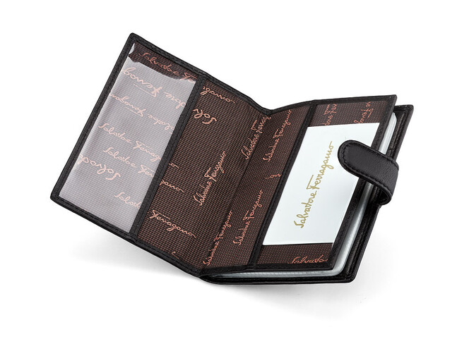 Женская обложка для документов из натуральной кожи Salvatore Ferragamo 8087 A Black чёрная, Цвет: Черный, фото , изображение 4