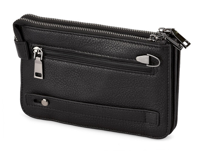 Барсетка-клатч из кожи высшего сорта LeGRAND collection 9201-3AB чёрный, фото , изображение 3