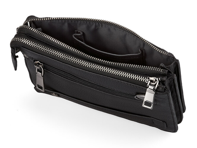 Барсетка-клатч из кожи высшего сорта LeGRAND collection 9201-3AB чёрный, фото , изображение 6