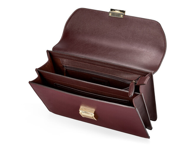 Мужская барсетка из нарезной кожи Мont Blanc 180313 Red бордовая, Цвет: Бордовый, фото , изображение 4