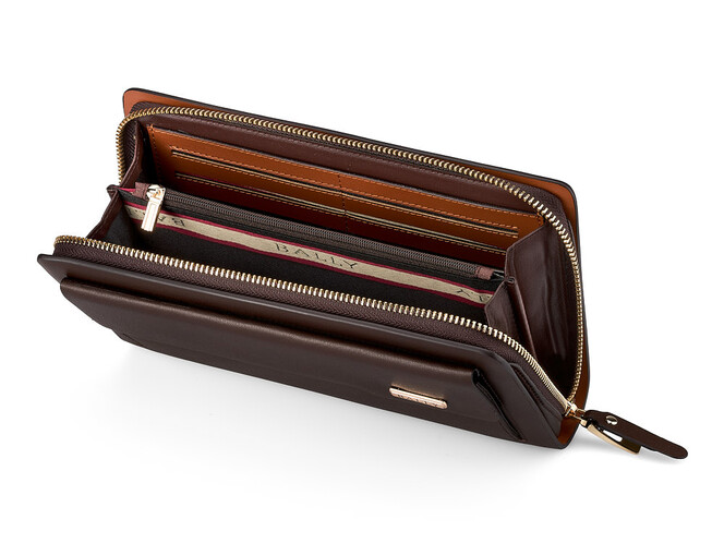 Мужской клатч из натуральной кожи BALLY 8081-3 коричневый, фото , изображение 6