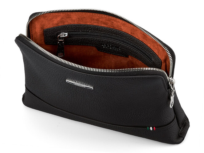 Шкіряний чоловічий клатч LeGRAND collection 9213-6A чорний, фото , зображення 3