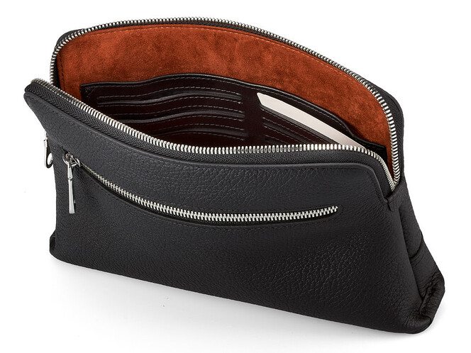 Шкіряний чоловічий клатч LeGRAND collection 9213-6A чорний, фото , зображення 4