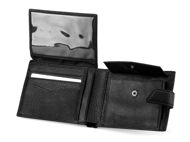 Мужское портмоне из натуральной кожи S.T. Dupont 4-435 чёрный, фото , изображение 3