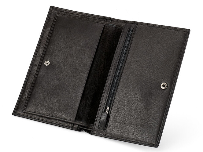 Кожаное мужское пормоне S.T. Dupont 4-446 чёрный, фото , изображение 3