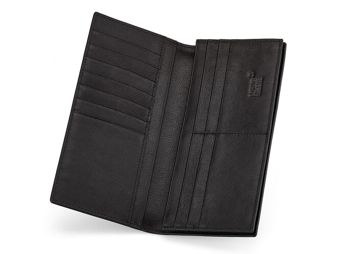 Чоловіче портмоне з натуральної шкіри Мont Blanc 8847A чорний, фото , зображення 2