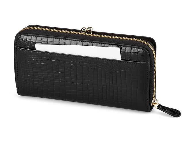 Жіночий гаманець з натуральної шкіри Moro&Jenny 59056 A Black чорний, Колір: Чорний, фото , зображення 6