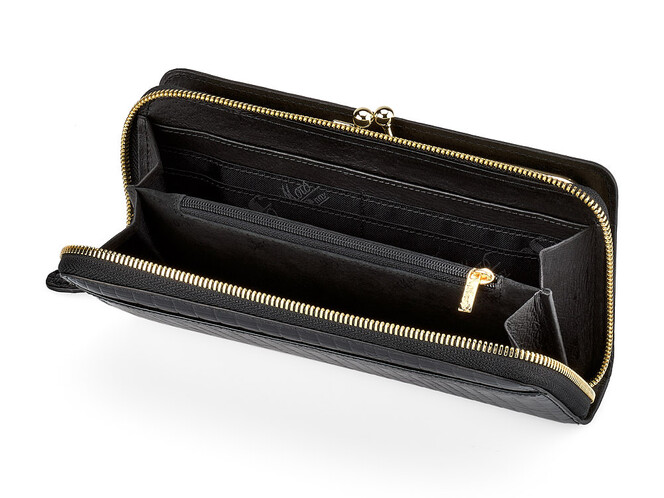 Жіночий гаманець з натуральної шкіри Moro&Jenny 59056 A Black чорний, Колір: Чорний, фото , зображення 4