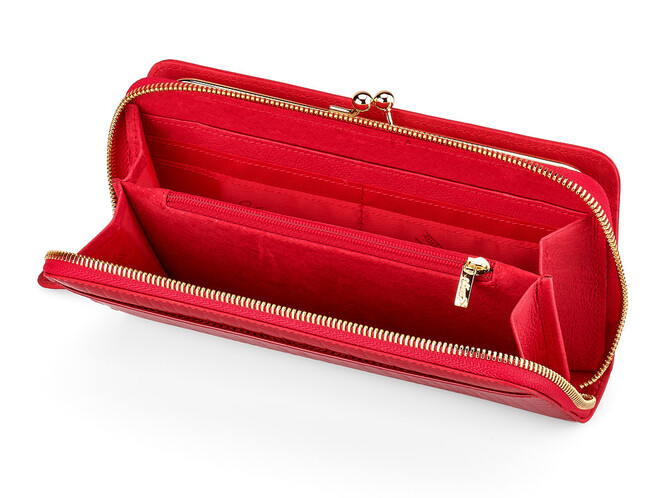 Женский кошелек из натуральной кожи Moro&Jenny 59056 E Red красный, Цвет: Красный, фото , изображение 4