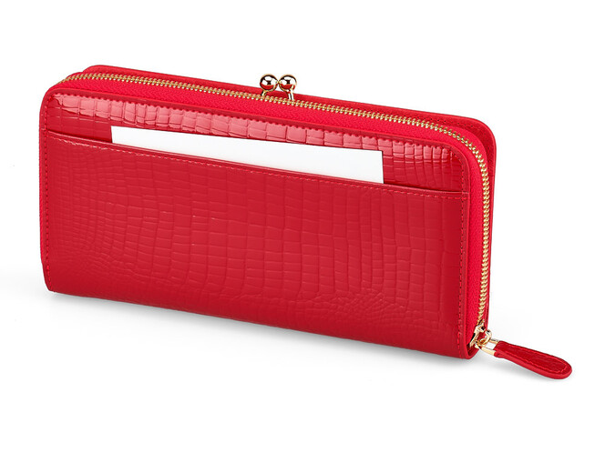 Женский кошелек из натуральной кожи Moro&Jenny 59056 E Red красный, Цвет: Красный, фото , изображение 6