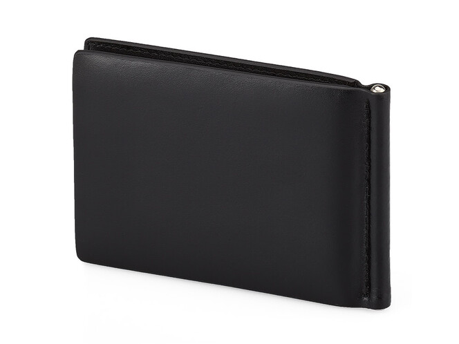 Портмоне з затискачем з натуральної шкіри LeGRAND collection 741 чорний, фото , зображення 3