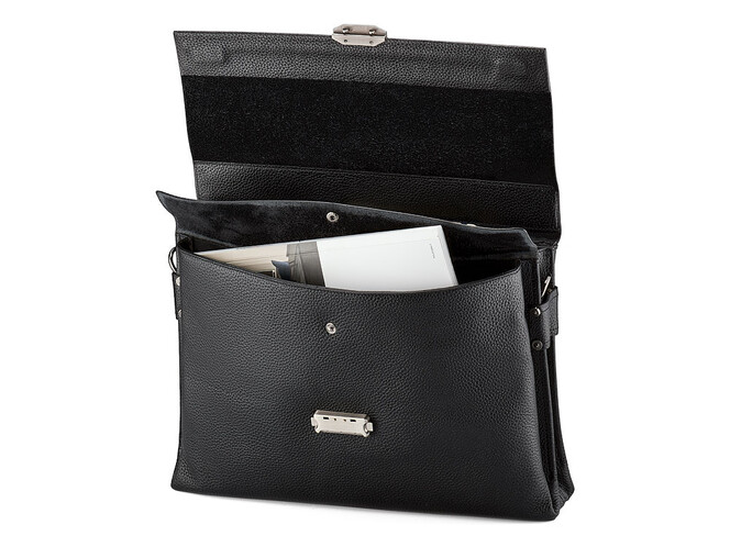 Мужской портфель из натуральной кожи LeGRAND collection 8037-1 чёрный, фото , изображение 6
