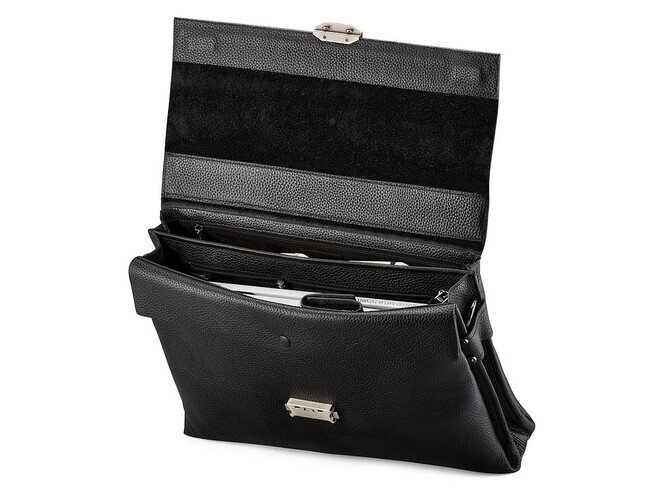 Мужской портфель из натуральной кожи LeGRAND collection 8037-1 чёрный, фото , изображение 7