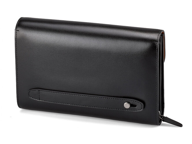 Мужская барсетка из натуральной кожи  LeGRAND collection 8593C чёрная, фото , изображение 2