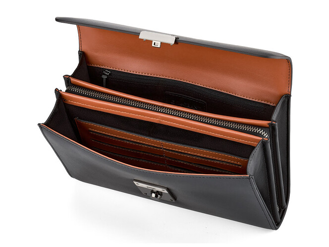 Мужская барсетка из натуральной кожи  LeGRAND collection 8593C чёрная, фото , изображение 3