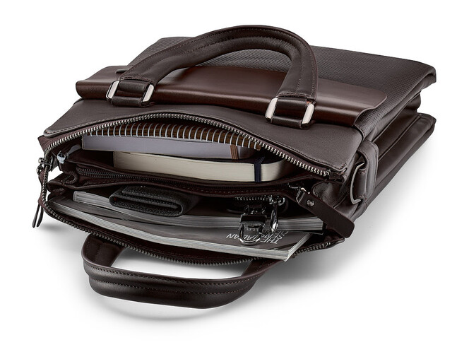 Вертикальна чоловіча сумка з натуральної шкіри LeGRAND collection 319-2 Brown коричнева, Колір: Коричневий, фото , зображення 2