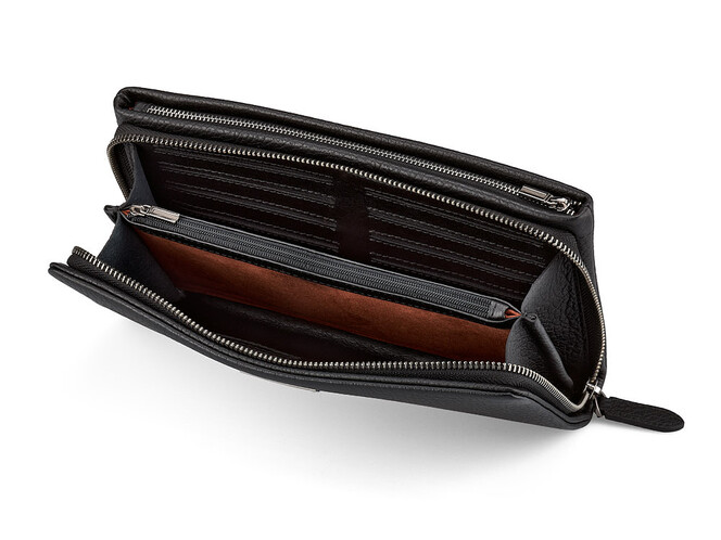 Шкіряний чоловічий клатч LeGRAND collection 7513-1A чорний, фото , зображення 2