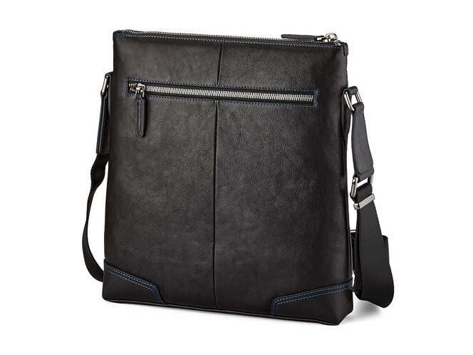 Чоловіча сумка з натуральної шкіри LeGRAND collection 9201-3A чорна, фото , зображення 3