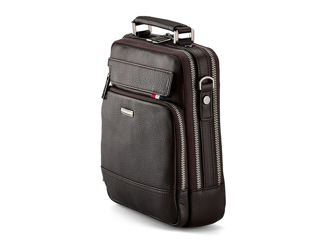 Шкіряна чоловіча сумка LeGRAND collection 9336-3 коричнева, Колір: Коричневий, фото , зображення 3