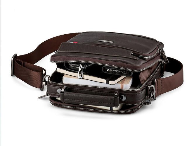 Шкіряна чоловіча сумка LeGRAND collection 9336-3 коричнева, Колір: Коричневий, фото , зображення 2