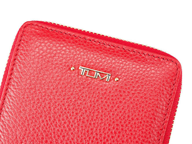 Кожаный женский кошелек  TUMI 1053 E Red красный, Цвет: Красный, фото , изображение 6