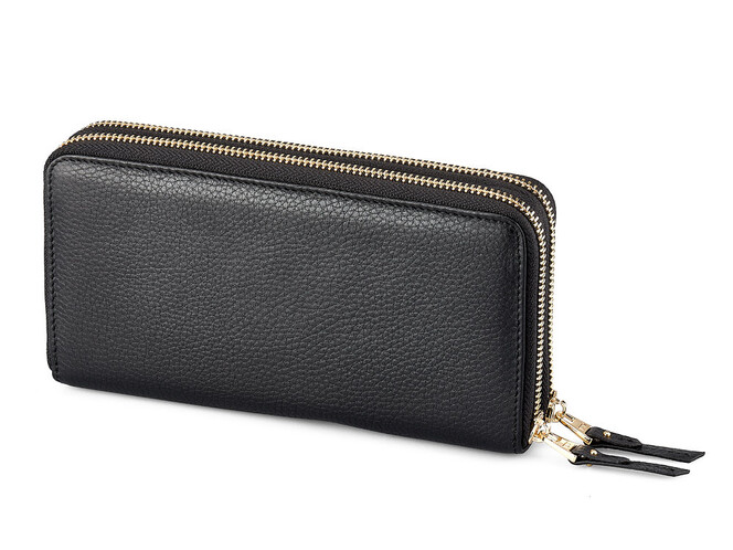 Женский кошелек - клатч из натуральной кожи TUMI 1052 A Black черный, Цвет: Черный, фото , изображение 4