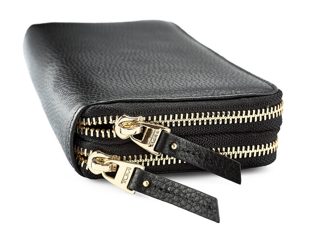 Женский кошелек - клатч из натуральной кожи TUMI 1052 A Black черный, Цвет: Черный, фото , изображение 5