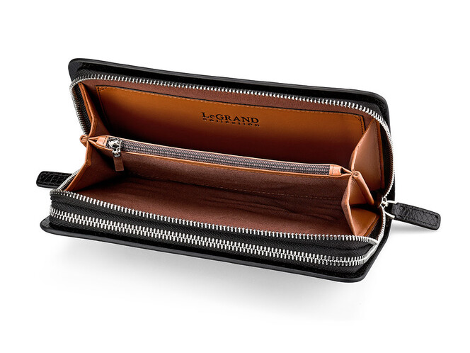 Мужская барсетка – клатч из натуральной кожи LeGRAND collection 3011 Black чёрный, Цвет: Черный, фото , изображение 2