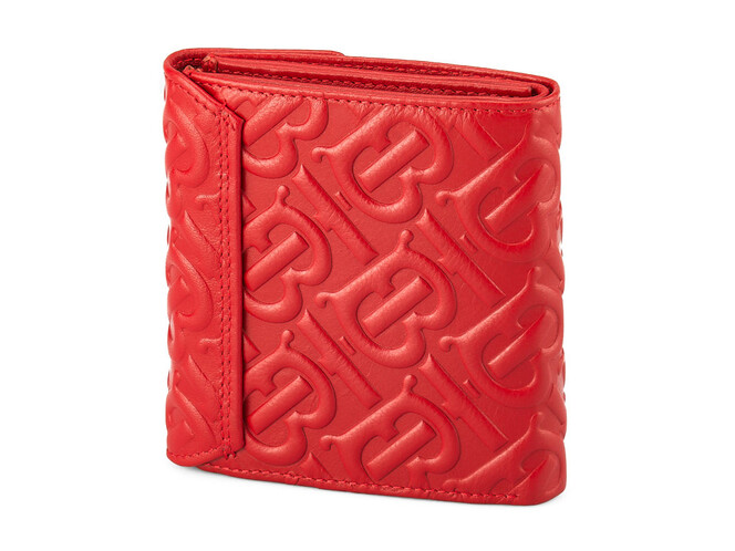 Гаманець з м'якої шкіри вищого сорту Burberry 5632 E Red червоний, Колір: Червоний, фото , зображення 5