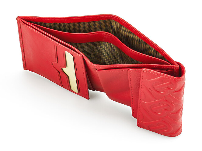 Гаманець з м'якої шкіри вищого сорту Burberry 5632 E Red червоний, Колір: Червоний, фото , зображення 3