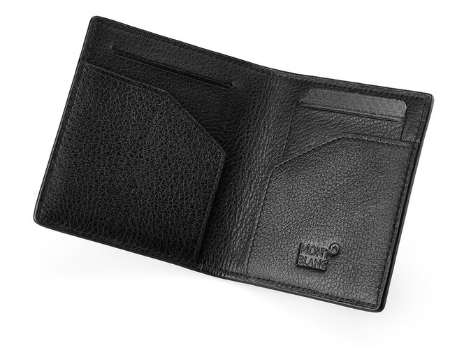Невелике шкіряне портмоне Мont Blanc 2816 чорний, фото , зображення 2