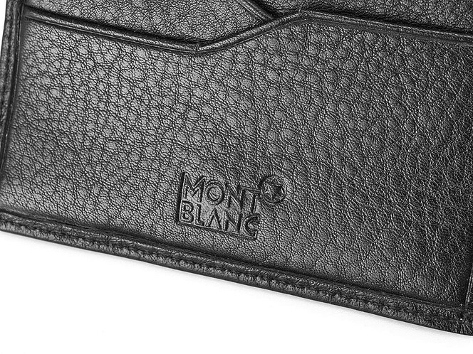 Картхолдер для карточек из натуральной кожи Мont Blanc 2818 чёрный, фото , изображение 4