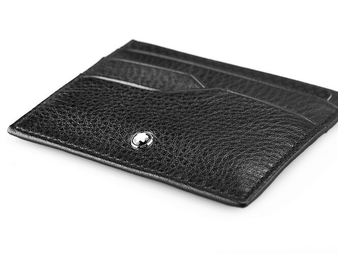 Картхолдер для карточек из натуральной кожи Мont Blanc 2818 чёрный, фото , изображение 3