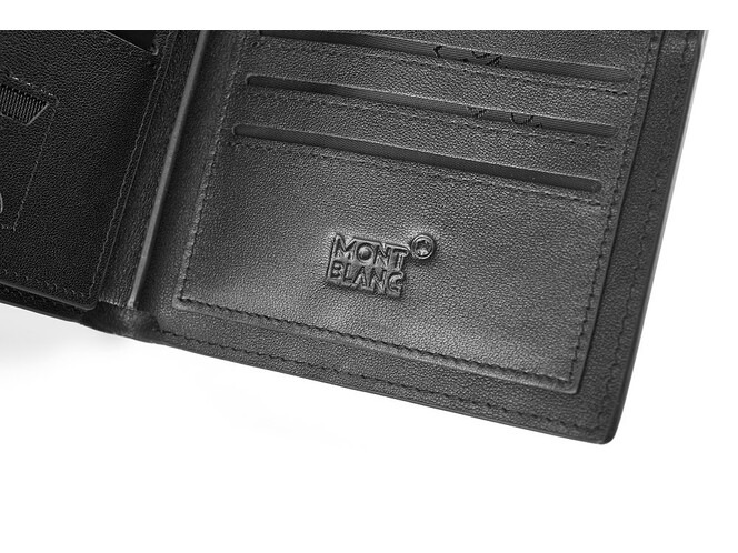 Чоловіче портмоне зі шкіри вищого сорту Мont Blanc 3311A сріблястий, фото , зображення 6