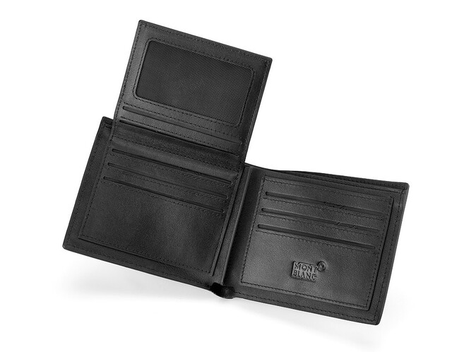 Мужское портмоне из натуральной кожи Мont Blanc 3311A серебристый, фото , изображение 3